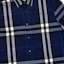 Sizing Burberry Check Print Long Sleeve Button-Up Shirt Blue White 80733991