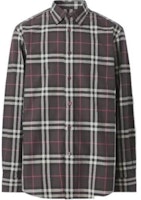 Burberry Check Print Long Sleeve Shirt with Single Button Placket. 80455611 Burberry Check Print Long Sleeve Shirt with Single Button Placket. 80455611