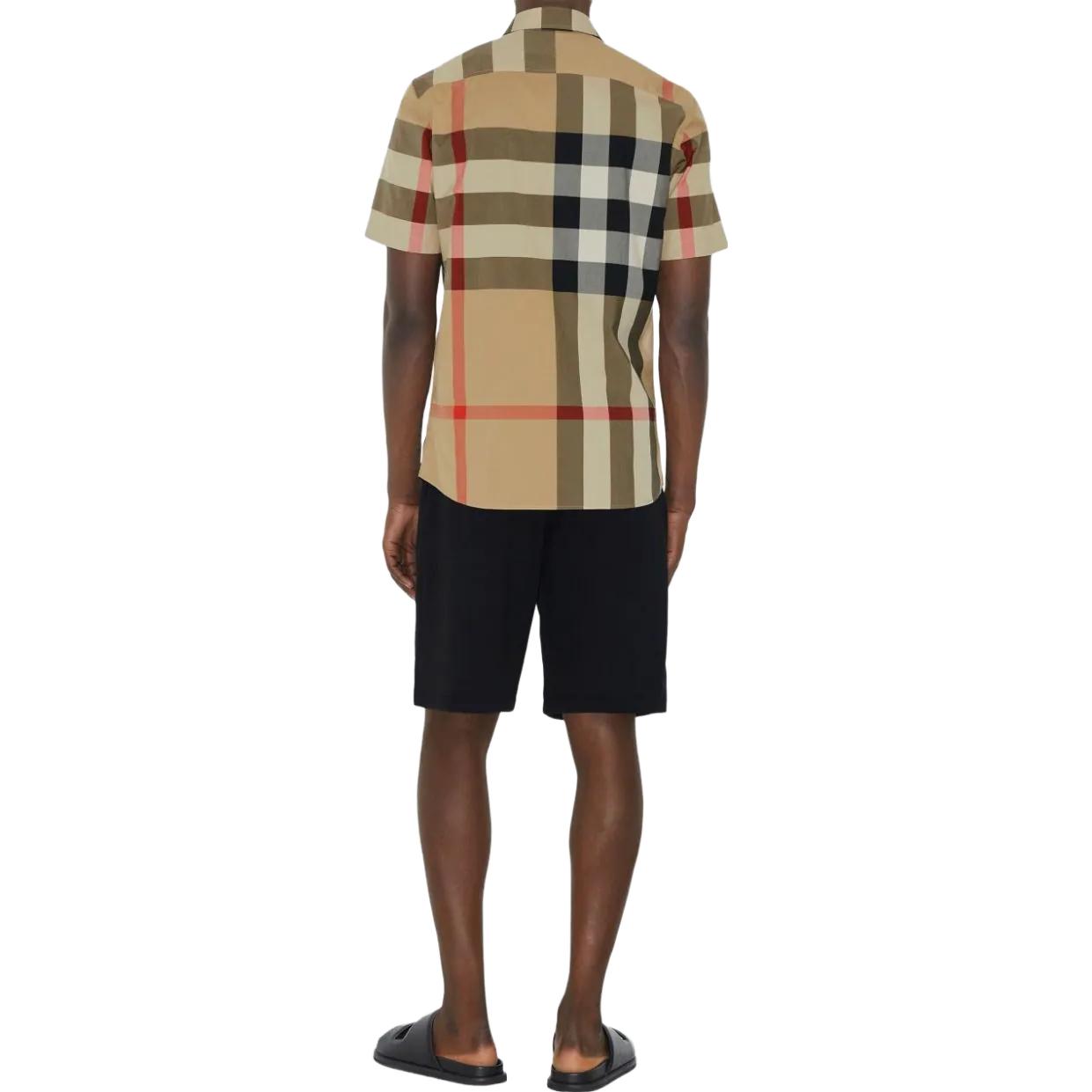 Shop Burberry Kemeja Kasual Lengan Pendek Cetak Kotak Pelbagai Warna. 80795911