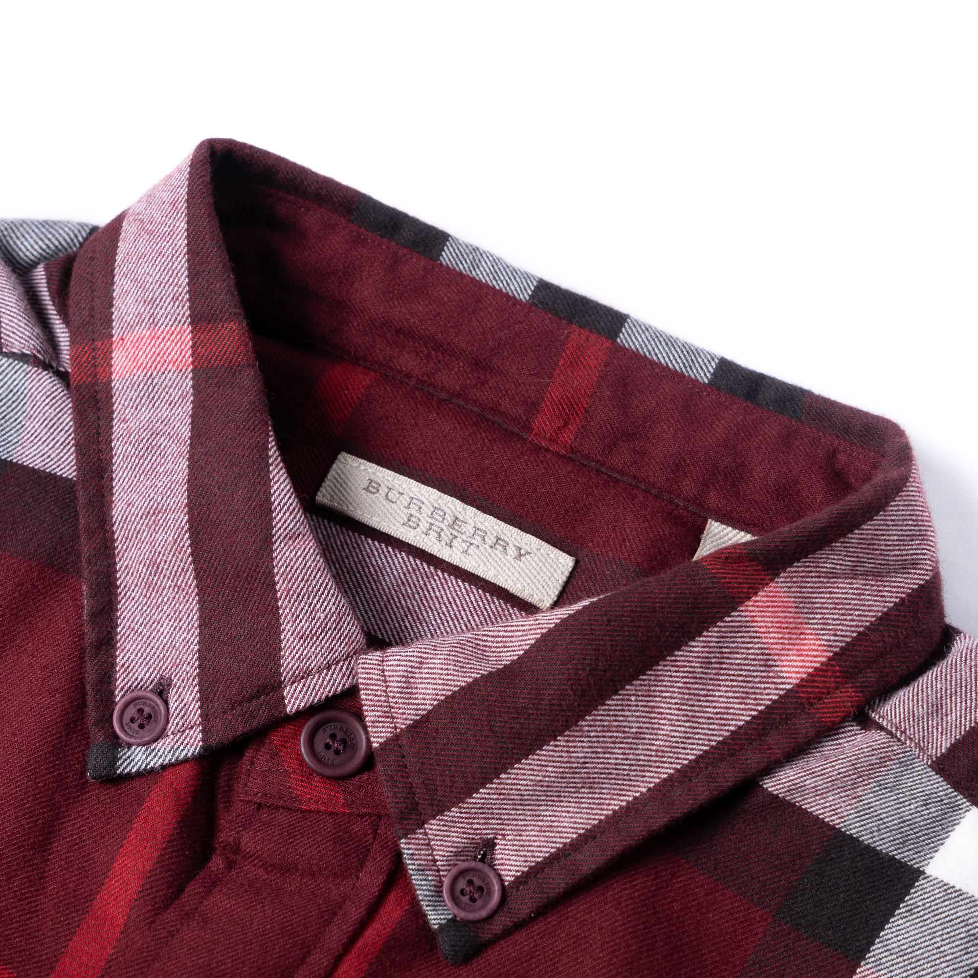 Purchase Burberry  Check Print Single-Breasted Long-Sleeve Shirt Multicolor. 40056111