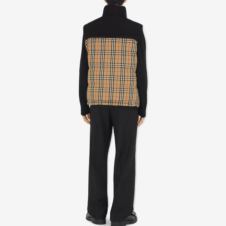 Purchase バーバリー チェックプリント スタンドカラー カジュアルベスト カーキ. 80713661