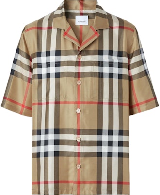 Burberry Check Short-Sleeve Button-Up Shirt in Archive Beige. 80502791 Buy Burberry Check Short-Sleeve Button-Up Shirt in Archive Beige. 80502791