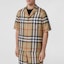 Sizing Burberry Check Short-Sleeve Button-Up Shirt in Archive Beige. 80502791