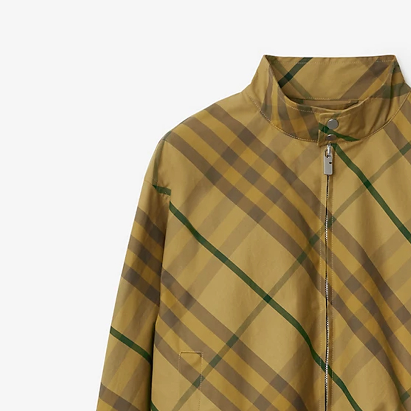 Cheap Chaqueta Burberry Cuadros Cremallera Cuello Alto SS24 Cedro Talla Oversized 80814181