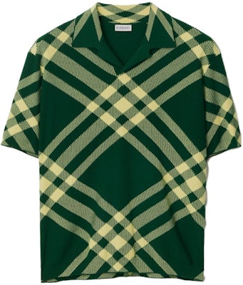 Burberry 格紋直筒版型短袖POLO衫 水仙黃 80810921 Buy Burberry 格紋直筒版型短袖POLO衫 水仙黃 80810921