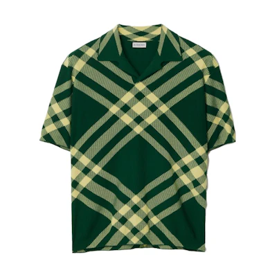 Burberry Check Straight-Fit Polo Shirt Daffodil Yellow 80810921