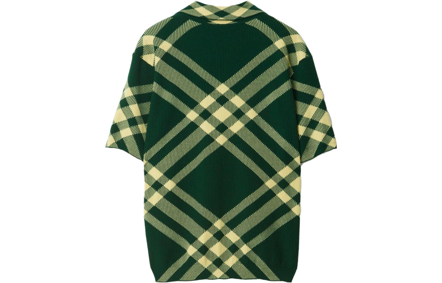Lookbook Burberry 格紋直筒版型短袖POLO衫 水仙黃 80810921