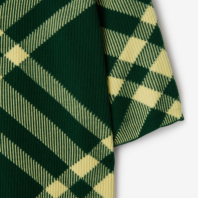 Sizing Burberry 格紋直筒版型短袖POLO衫 水仙黃 80810921