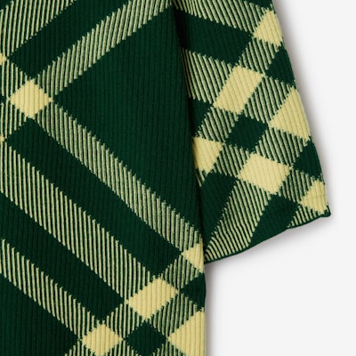 Burberry 格紋直筒版型短袖POLO衫 水仙黃 80810921 Sizing Burberry 格紋直筒版型短袖POLO衫 水仙黃 80810921