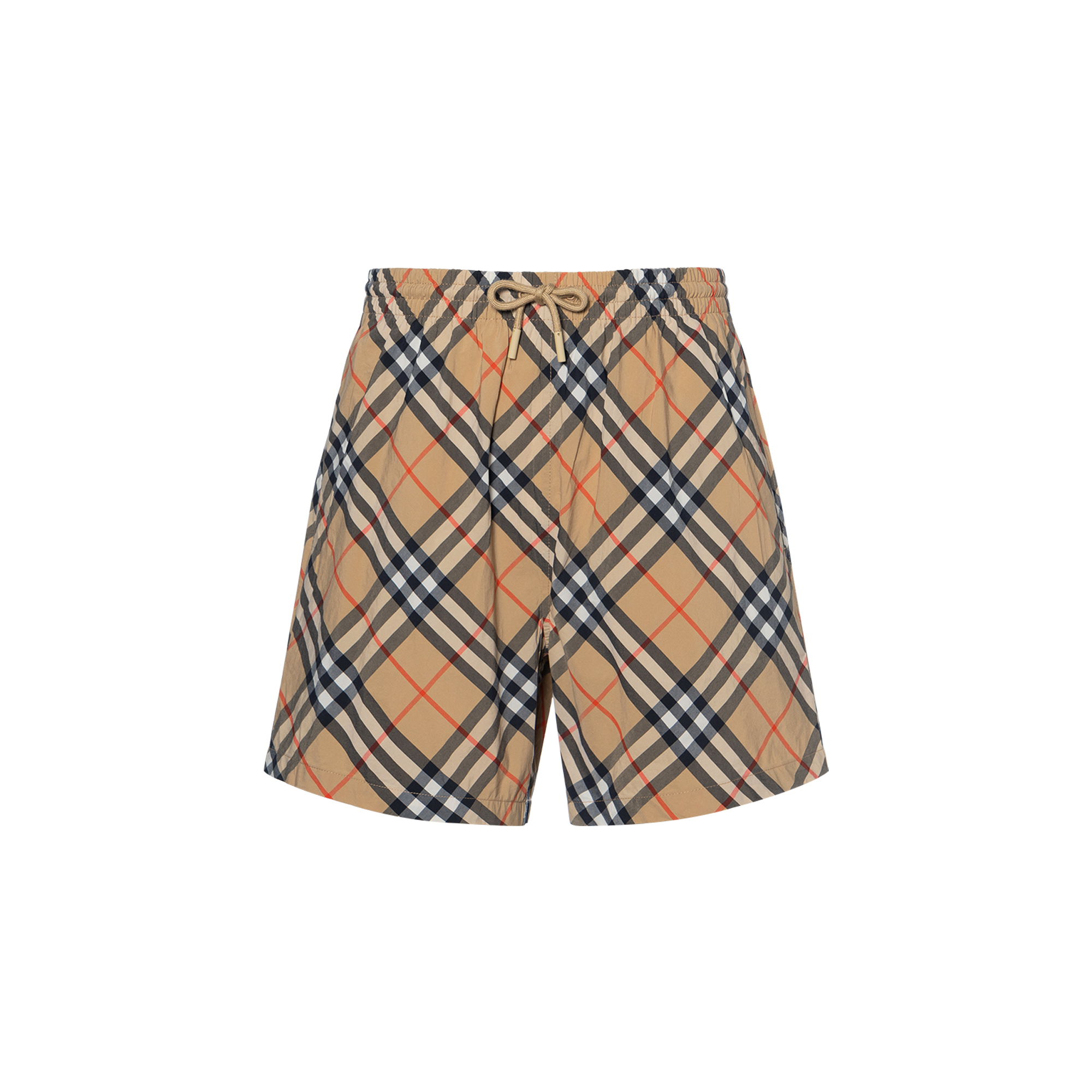 Burberry  Checked Drawstring Swim Shorts Beige. 80873351