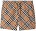 Order Burberry Celana Renang Drawstring Kotak-Kotak Beige. 80873351
