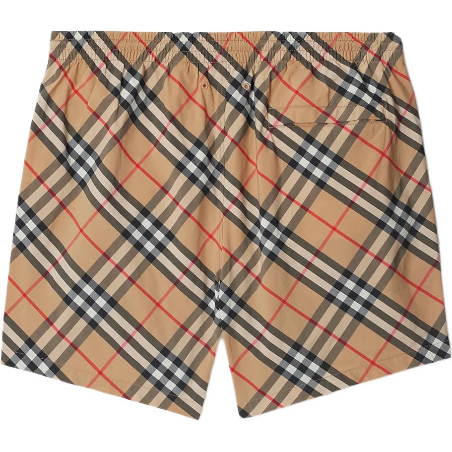 Lookbook Burberry Celana Renang Drawstring Kotak-Kotak Beige. 80873351