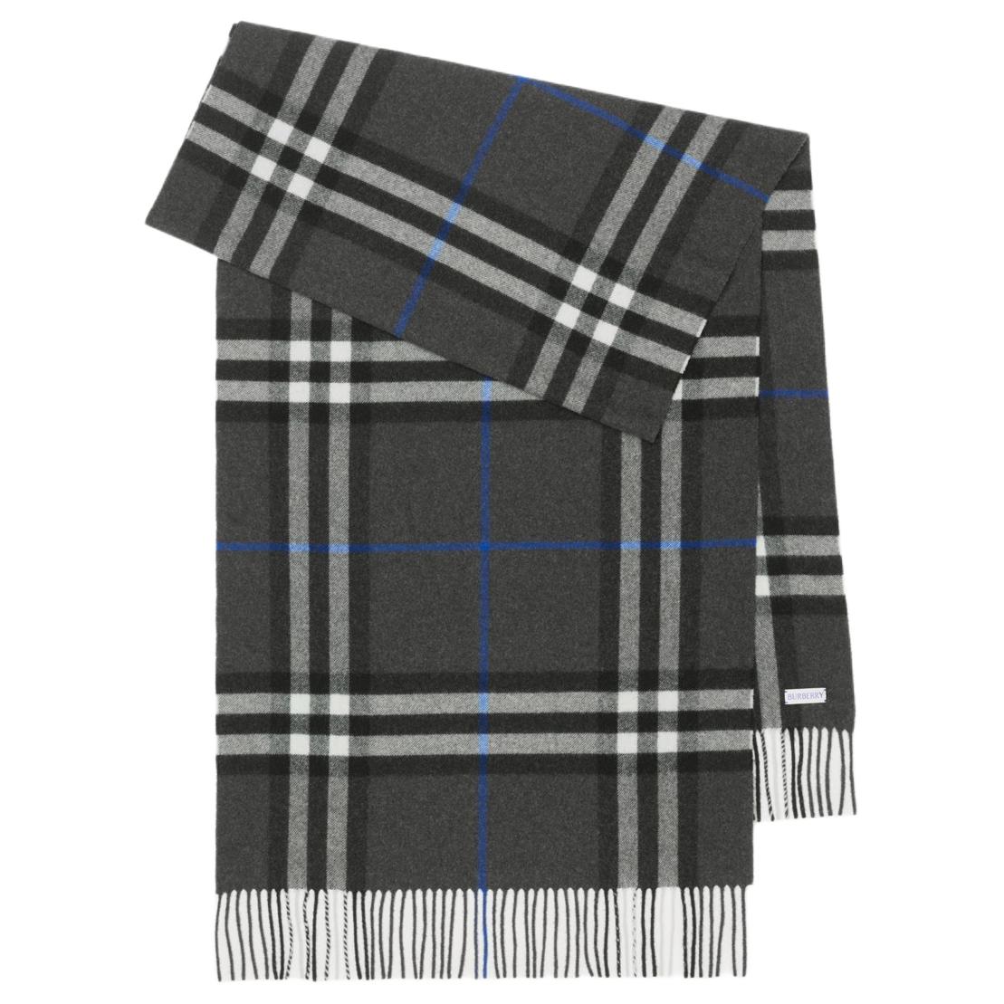 Burberry  Checkered Cashmere Scarf Gray 80952081