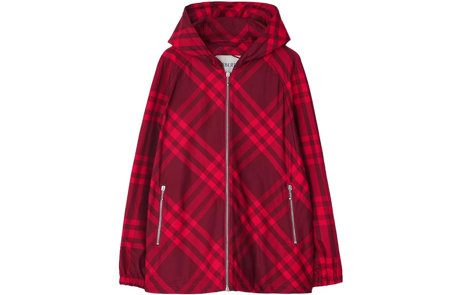 Burberry  Checkered Colorblock Hooded Casual Jacket 80790121