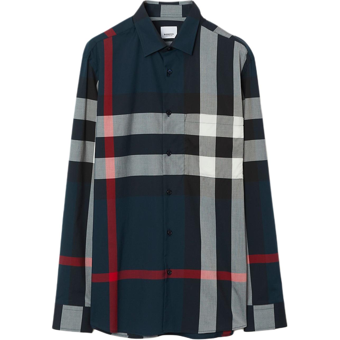 Burberry  Checkered Long-Sleeve Shirt with Contrast Design. 80732161