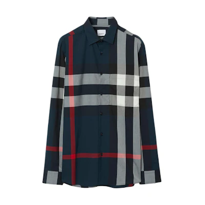 Burberry Checkered Long-Sleeve Shirt with Contrast Design. 80732161