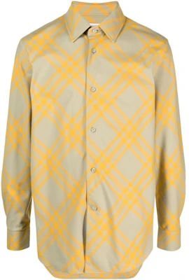 Burberry Checkered Long-Sleeve Shirt Yellow 80791651 Order Burberry Checkered Long-Sleeve Shirt Yellow 80791651