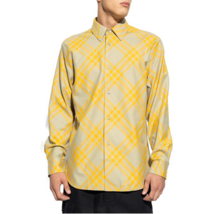 Lookbook Burberry  Checkered Long-Sleeve Shirt Yellow 80791651