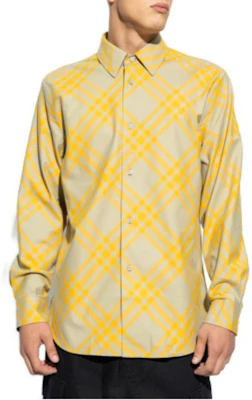 Burberry Checkered Long-Sleeve Shirt Yellow 80791651 Lookbook Burberry Checkered Long-Sleeve Shirt Yellow 80791651