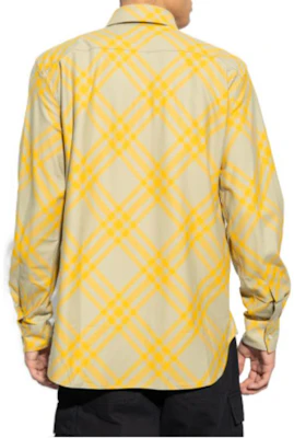 Burberry Checkered Long-Sleeve Shirt Yellow 80791651 Shop Burberry Checkered Long-Sleeve Shirt Yellow 80791651