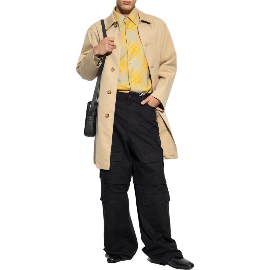 Purchase Burberry  Checkered Long-Sleeve Shirt Yellow 80791651