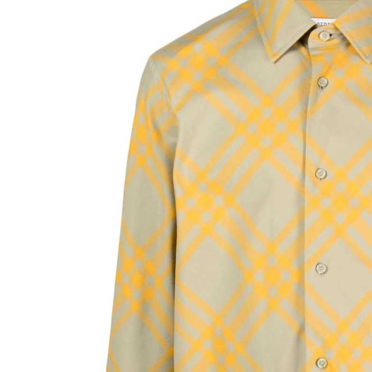 Details for Burberry  Checkered Long-Sleeve Shirt Yellow 80791651