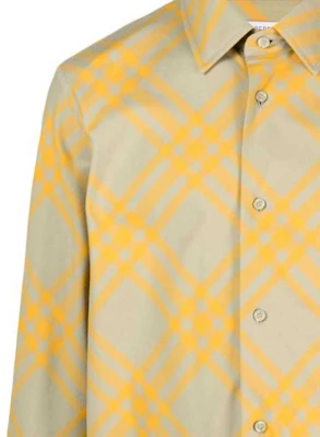 Burberry Checkered Long-Sleeve Shirt Yellow 80791651 Details for Burberry Checkered Long-Sleeve Shirt Yellow 80791651