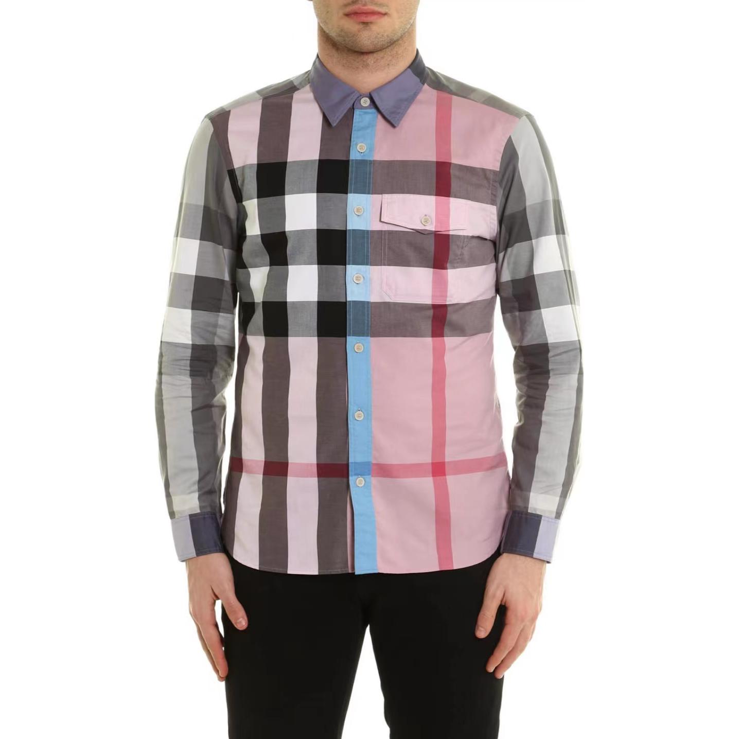 Burberry  Checkered Long Sleeve Casual Button-Up Shirt - Multi-Color 40437341 圖 4