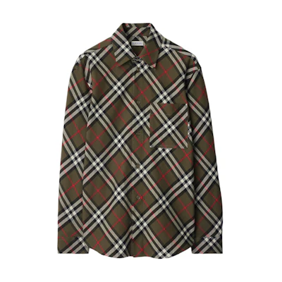 Burberry Checkered Long Sleeve Shirt Brown 80953411