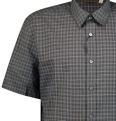 Burberry Kemeja Lengan Pendek Kotak-Kotak Kelabu Gelap. 80042291 Shop Burberry Kemeja Lengan Pendek Kotak-Kotak Kelabu Gelap. 80042291