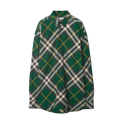 Burberry Checkered Single-Breasted Long Sleeve Shirt 80828861