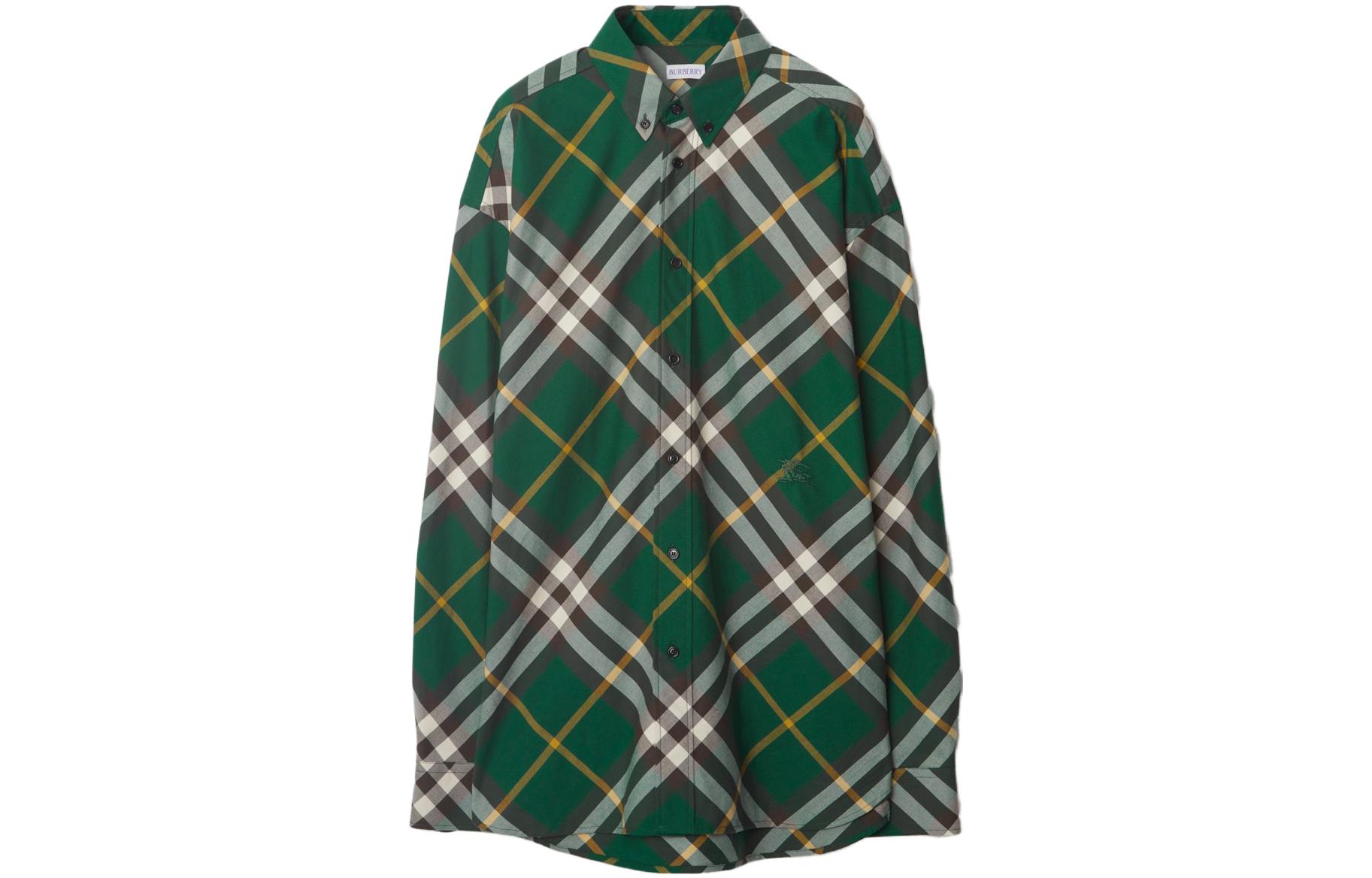 Burberry  Checkered Single-Breasted Long Sleeve Shirt 80828861 圖 2