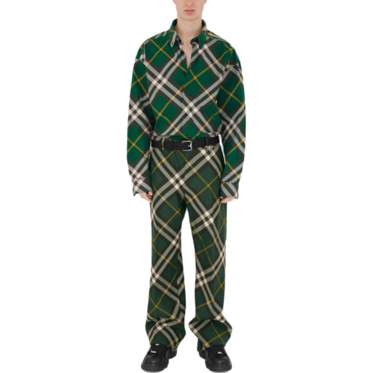 Burberry  Checkered Single-Breasted Long Sleeve Shirt 80828861 圖 4