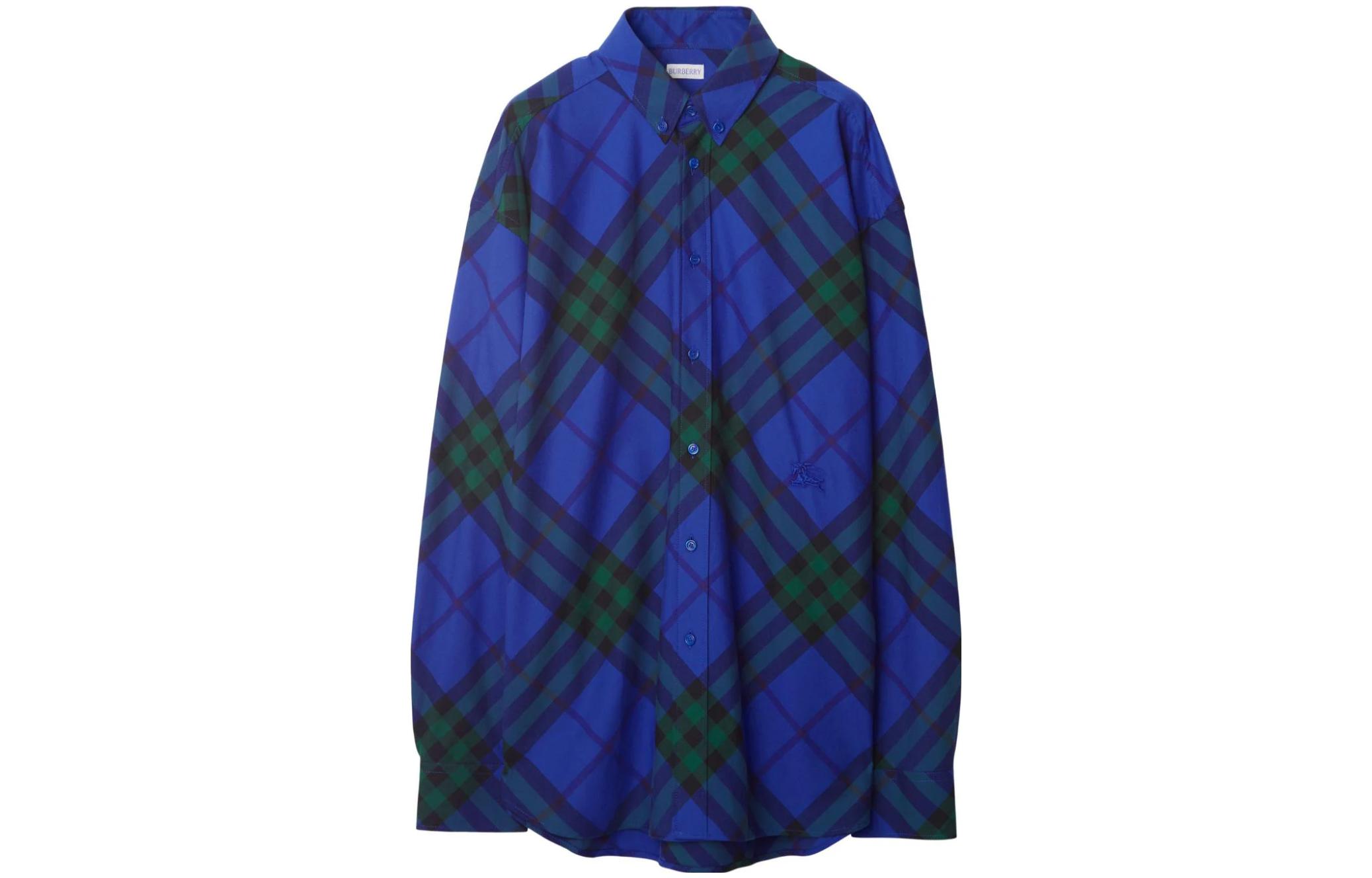 Burberry  Checkered Single-Breasted Long Sleeve Shirt 80828861 圖 8