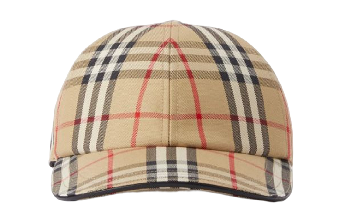 Burberry  Classic Check Cotton Baseball Cap Beige. 80680411