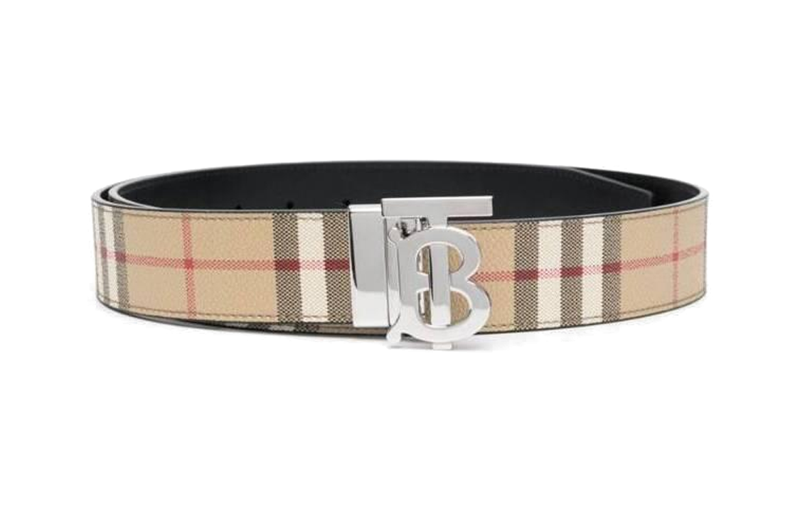 Order Burberry Ikat Pinggang Kulit Motif Kotak Klasik dengan Buckle Halus - Lebar 3.5cm. 80698531