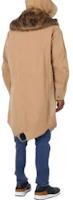 Shop Burberry Color-Block Hooded Zip Mid-Length Slim Fit Coat 45589211
