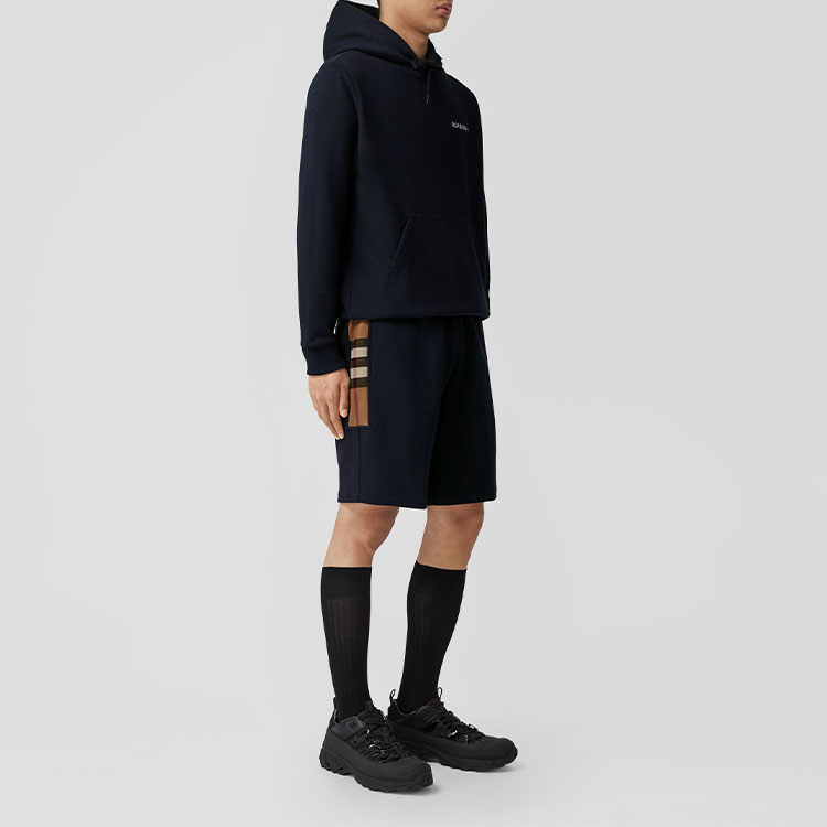 Burberry  Color-Block Plaid Cotton Casual Shorts Coal Blue. 80575171 圖 4