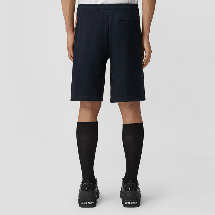 Burberry  Color-Block Plaid Cotton Casual Shorts Coal Blue. 80575171 圖 6