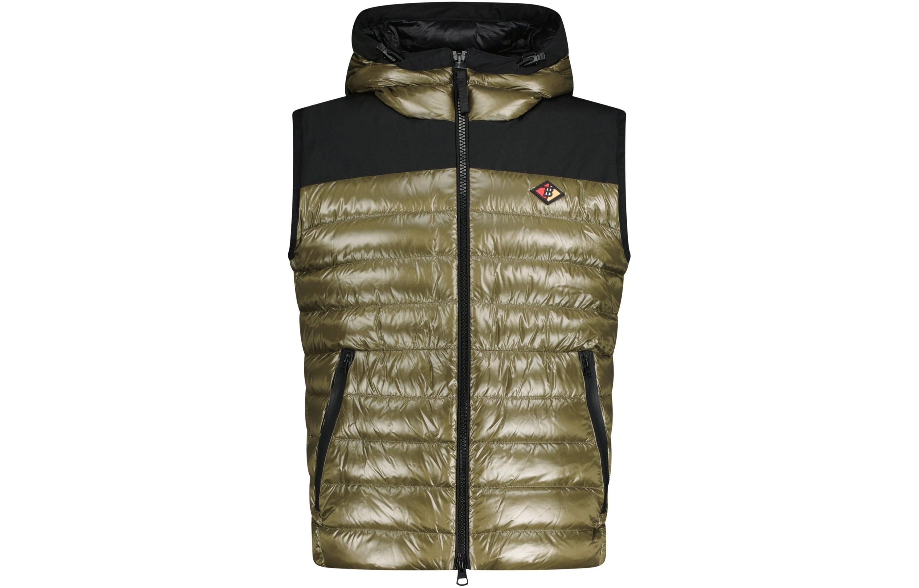 Burberry  Color-Block Sleeveless Puffer Jacket Olive Green. 80469831