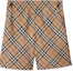 Buy Burberry 拼接格紋休閒短褲 米色 80872241