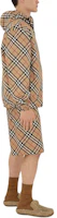 Details for Burberry Colorblock Check Pattern Casual Shorts Beige 80872241