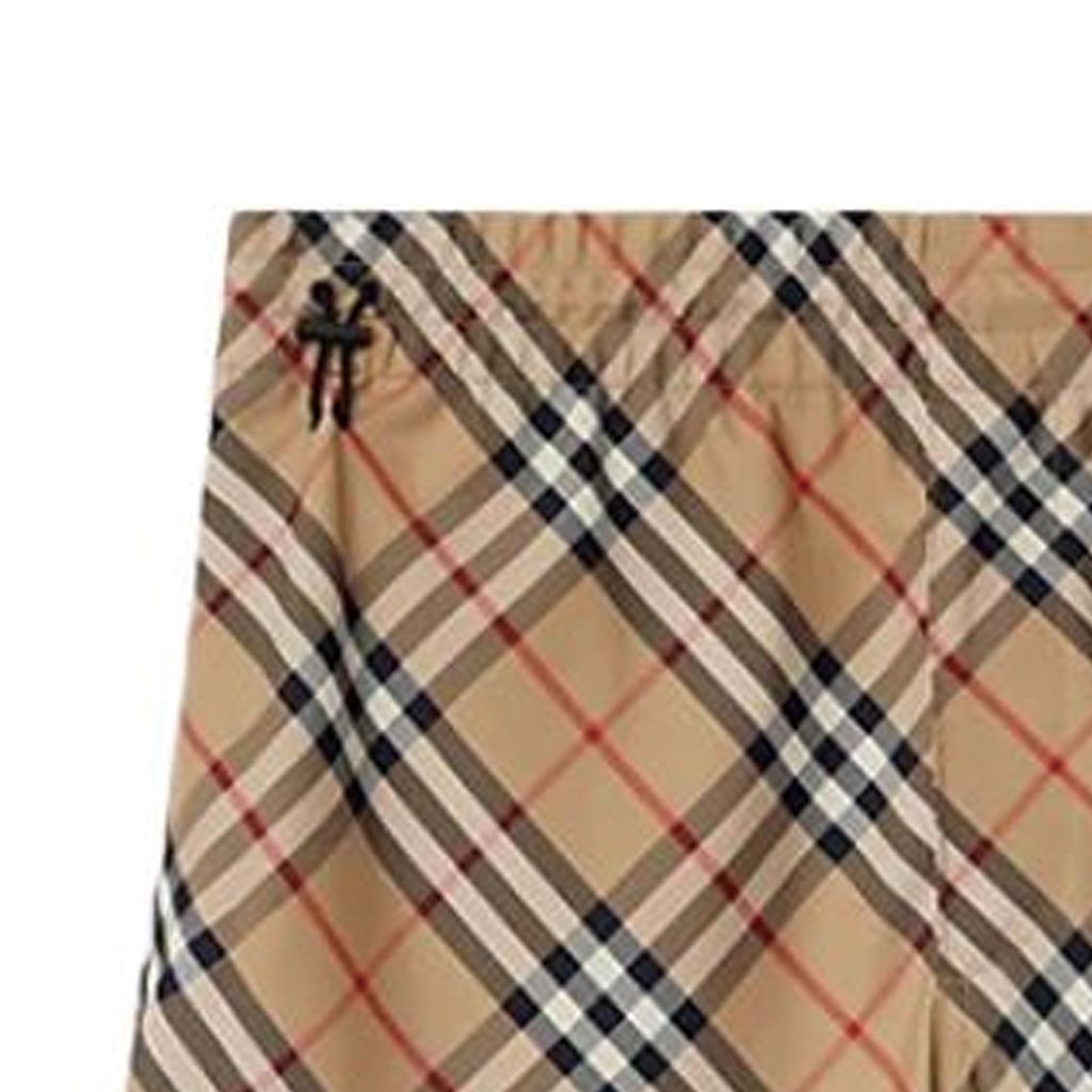 Sizing Burberry 拼接格紋休閒短褲 米色 80872241