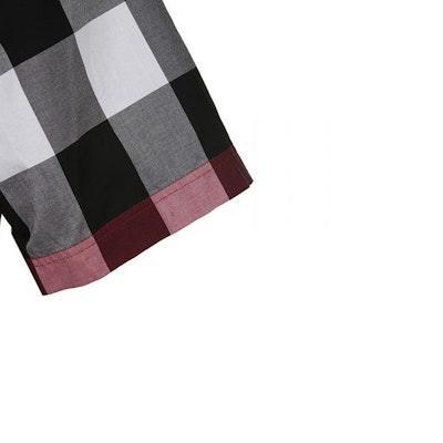 Burberry 紅色拼接格紋短袖襯衫 40046251 Sizing Burberry 紅色拼接格紋短袖襯衫 40046251