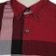 Cheap Burberry 紅色拼接格紋短袖襯衫 40046251