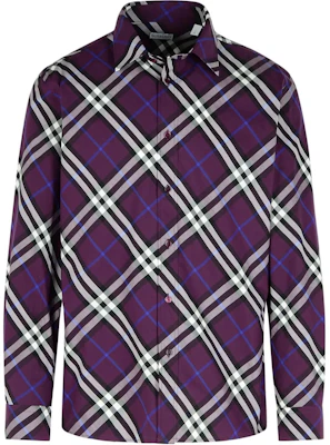 Burberry Kemeja Ungu Lengan Panjang Check Colorblock Single-Breasted 80953371 Order Burberry Kemeja Ungu Lengan Panjang Check Colorblock Single-Breasted 80953371
