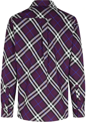 Burberry Kemeja Ungu Lengan Panjang Check Colorblock Single-Breasted 80953371 Lookbook Burberry Kemeja Ungu Lengan Panjang Check Colorblock Single-Breasted 80953371