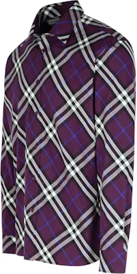 Burberry Kemeja Ungu Lengan Panjang Check Colorblock Single-Breasted 80953371 Shop Burberry Kemeja Ungu Lengan Panjang Check Colorblock Single-Breasted 80953371