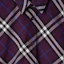 Cheap Burberry Kemeja Ungu Lengan Panjang Check Colorblock Single-Breasted 80953371