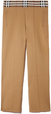 Burberry Celana Kasual Straight-Leg Colorblock Check Beige. 80718631 Order Burberry Celana Kasual Straight-Leg Colorblock Check Beige. 80718631